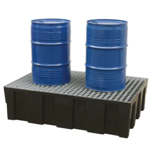 Uppsamlingskärl 2 fat polyeten 230 l fot & galler