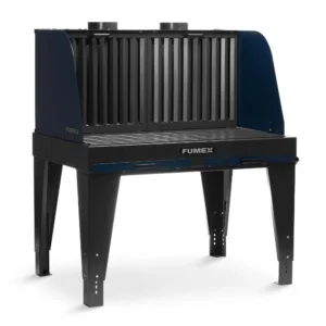 Svetsbord, utsug i bakpanelen och arbetsytan